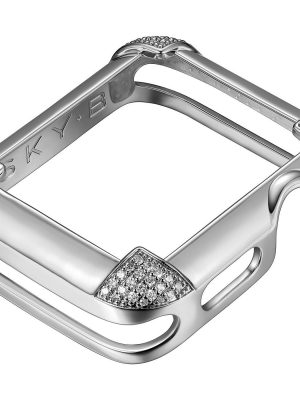 SKY B Apple Watch Case - Pavé corner - W002S Damen silber