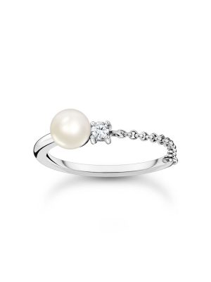 Thomas Sabo Ring - 58 925 Silber, Süßwasserperle, Zirkonia silber