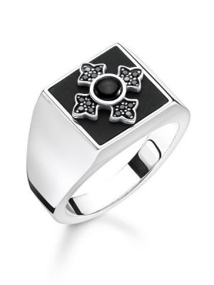 Thomas Sabo Ring - Rebel at heart - Royalty Kreuz - TR2209-641-11 Damen silber