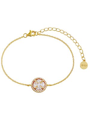 XENOX Armband - Circle Halo - XS7066G 925 Silber vergoldet, Zirkonia gold
