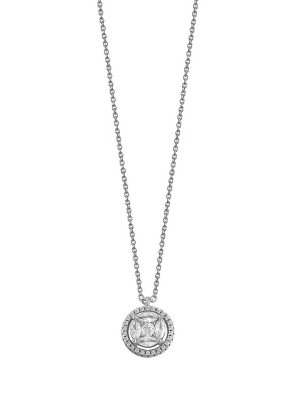 XENOX Halskette - Circle Halo - XS7065 925 Silber, Zirkonia silber