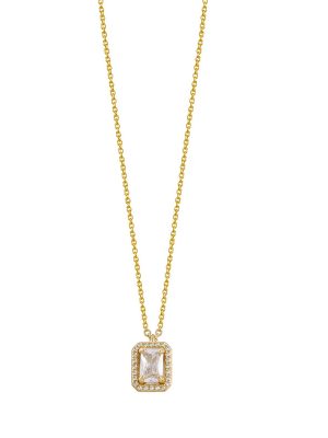 XENOX Halskette - Circle Halo - XS7067G 925 Silber vergoldet, Zirkonia gold