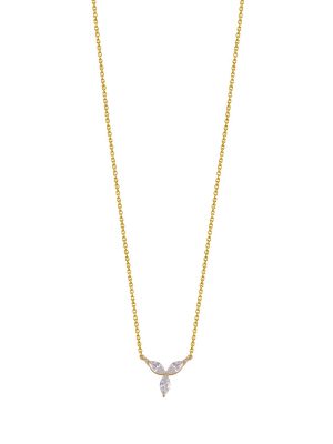 XENOX Halskette - Fancy Cut - XS6070G 925 Silber vergoldet, Zirkonia gold