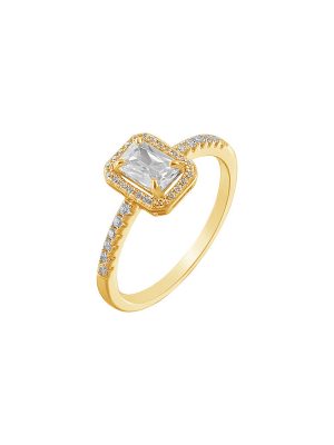XENOX Ring - XS7069G/54 925 Silber vergoldet, Zirkonia gold