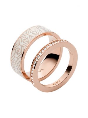 Armani Damenring EGS2830221 Edelstahl, Kunstharz