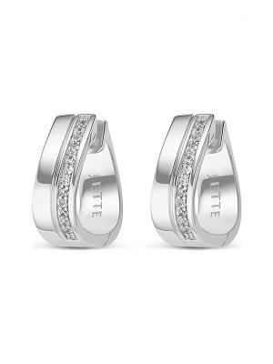 JETTE Creolen 86735482 925er Silber rhodiniert