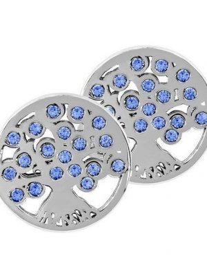 LaViida Ohrstecker - Baum Blaue Zirkonia - EAB902RH 925 Silber, Zirkonia silber