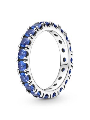 Pandora Ring - 52 925 Silber, Zirkonia blau