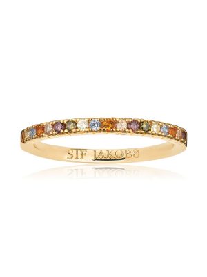 SIF Jakobs Ring - 58 925 Silber vergoldet, Zirkonia gold