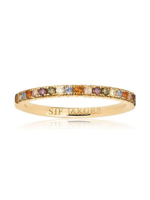 SIF Jakobs Ring - SJ-R2869-ACZ-YG 925 Silber vergoldet, Zirkonia gold