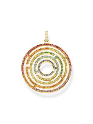Thomas Sabo Anhänger - Labyrinth - PE921-488-7 925 Silber vergoldet, Zirkonia bicolor