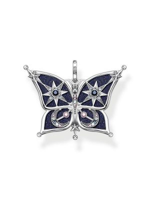 Thomas Sabo Anhänger - Schmetterling Stern & Mond silber - PE929-945-7 925 Silber, Zirkonia blau