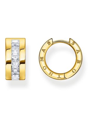 Thomas Sabo Creolen - CR670-414-14 925 Silber vergoldet, Zirkonia gold