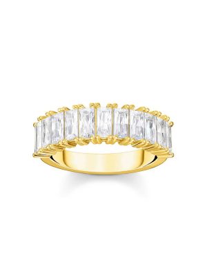 Thomas Sabo Ring - 56 925 Silber vergoldet, Zirkonia gold