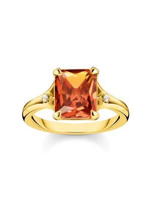 Thomas Sabo Ring - 56 925 Silber vergoldet, Zirkonia gold