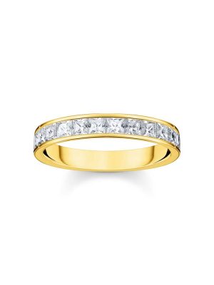 Thomas Sabo Ring - 58 925 Silber vergoldet, Zirkonia gold