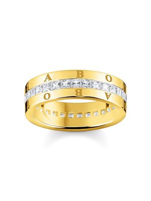 Thomas Sabo Ring - 60 925 Silber vergoldet, Zirkonia gold