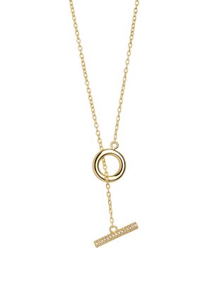 XENOX Halskette - Sunrise - XS2283G 925 Silber vergoldet, Zirkonia gold