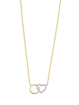 XENOX Halskette - XS3611G 925 Silber vergoldet, Zirkonia gold