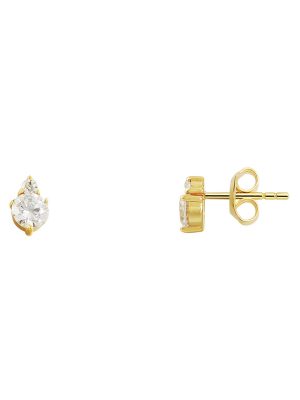 XENOX Ohrstecker - XS7346G 925 Silber vergoldet, Zirkonia gold