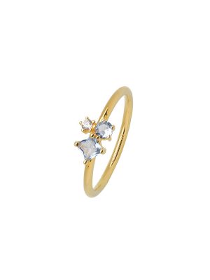 XENOX Ring - XS2360G/54 925 Silber vergoldet, Zirkonia gold