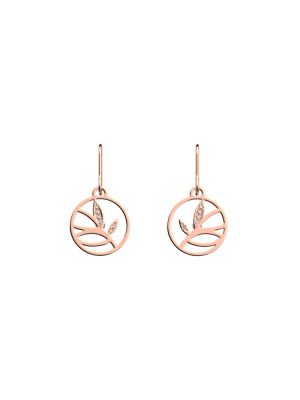 Les Georgettes Ohrringe - Arbre De Vie 16mm - 70377784108000 Messing, Zirkonia roségold