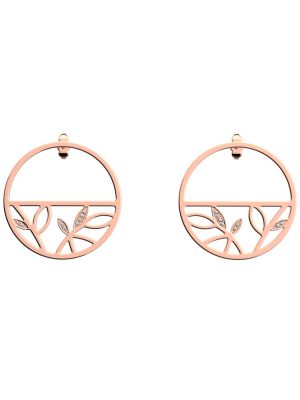 Les Georgettes Ohrringe - Arbre De Vie 30 mm - 70377794108000 Messing, Zirkonia roségold