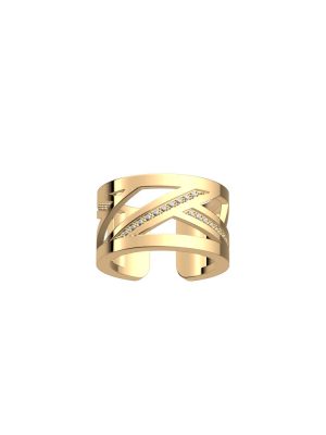 Les Georgettes Ring - 54 Messing, Zirkonia gold