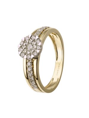 Stardiamant Ring - 58 585 Gold, Brillant gold