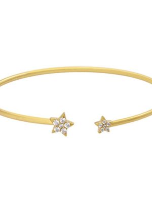 Julie Julsen Armreif - Feelings - JJFBA0403.3 925 Silber vergoldet, Zirkonia gold