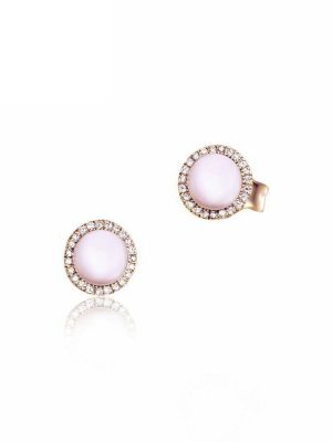 Julie Julsen Ohrstecker - JJGER0571.RQ 585 Gold, Diamant rosa