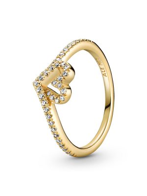 Pandora Ring - Timeless Wish Sparkling Heart - 169302C01 925 Silber vergoldet, Zirkonia gold