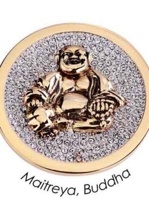 Quoins Charm - Jewelz Maitreya, Buddha- QMOA-28L-G gold