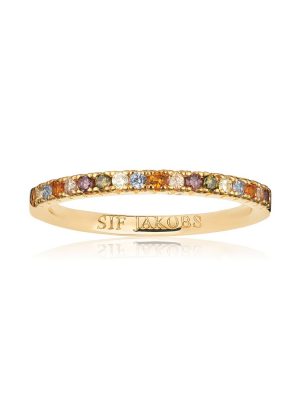 SIF Jakobs Ring - 54 925 Silber vergoldet, Zirkonia gold