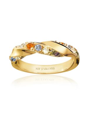 SIF Jakobs Ring - FERRARA - SJ-R12114-ACZ-SG 585 Gold, Zirkonia gold