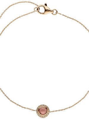 SIGO Armband 585 Gold Rotgold 1 Turmalin Cabochon pink 16 Diamanten Brllanten 20 cm