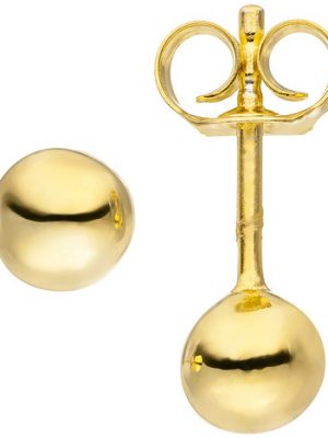 SIGO Ohrstecker Kugel 5 mm 925 Silber gold vergoldet Ohrringe Kugelohrstecker