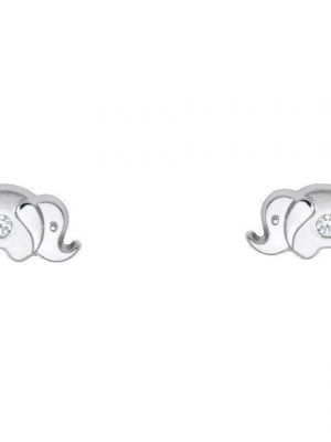 Schneider Basic Ohrringe - Weißgold - Elefant - KI18 585 Gold silber
