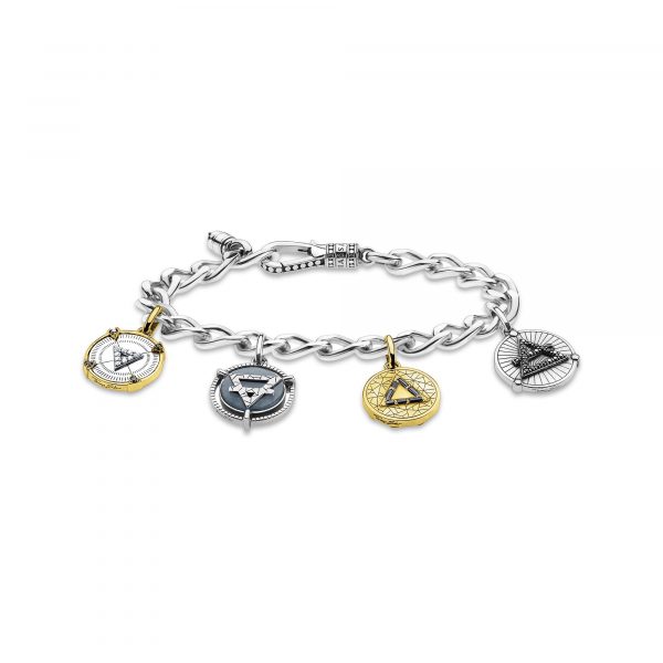 Thomas Sabo Armband - Elements of Nature - A2008-849-7-L19,5 925 Silber, 925 Silber vergoldet, Zirkonia silber