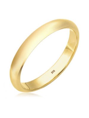 Elli PREMIUM Ring Ehering Bandring Klassisch 375 Gelbgold, Gold
