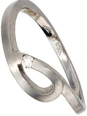 JOBO Fingerring "Diamant-Ring 0,04 ct.", 950 Platin