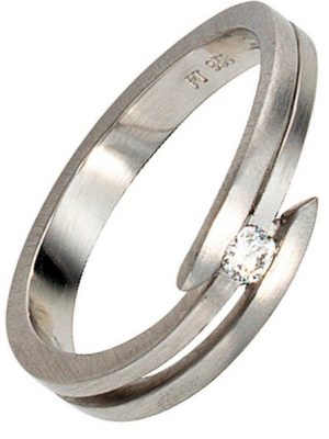 JOBO Fingerring "Diamant-Ring 0,09 ct.", 950 Platin