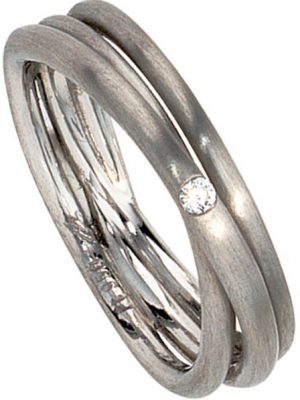 JOBO Fingerring "Ring mit Diamant", 950 Platin