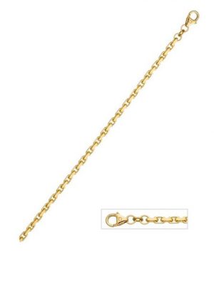 JOBO Goldarmband "Anker-Armband", Ankerarmband 333 Gold diamantiert 21 cm
