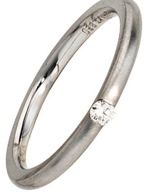 JOBO Solitärring "Ring mit Diamant 0,06 ct.", 950 Platin