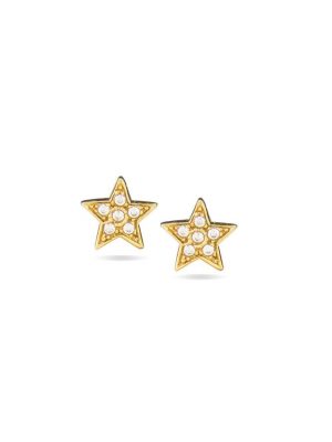 Jeberg Ohrstecker - Mini Star Pavé - 5640 925 Silber vergoldet, Zirkonia gold