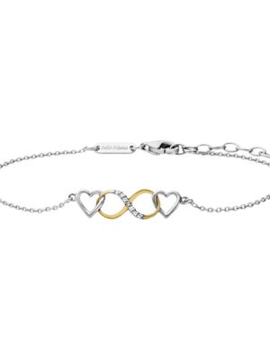 Julie Julsen Armband - Infinity Love - JJBR0955.3 925 Silber, 925 Silber vergoldet, Zirkonia silber