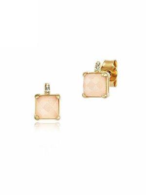 Julie Julsen Ohrstecker - Moonstone - JJGER0898.OR 585 Gold, Diamant gold