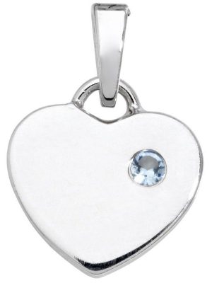 Schneider Basic Anhänger - Silber - Herz Blau - SK31 blau