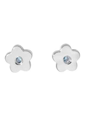 Schneider Basic Ohrstecker - Silber - Blume Blau - SK12 925 Silber blau